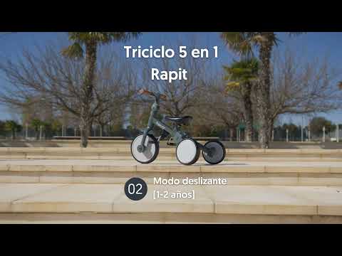 Triciclo multifunción 5 en 1 Rapit Gris