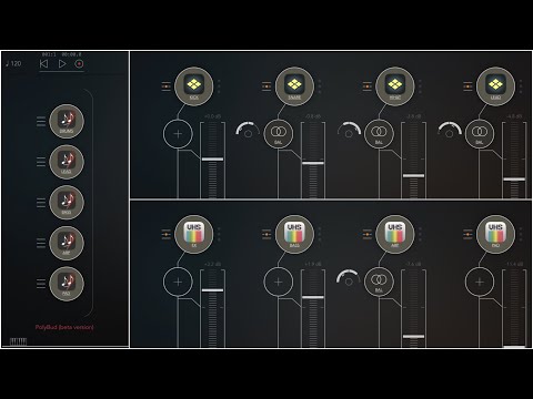 Demo PolyBud [5 instances, 10 notes] TeraSynth [x4] VHS Synth [x4] (iPad5 - Zé Osório)