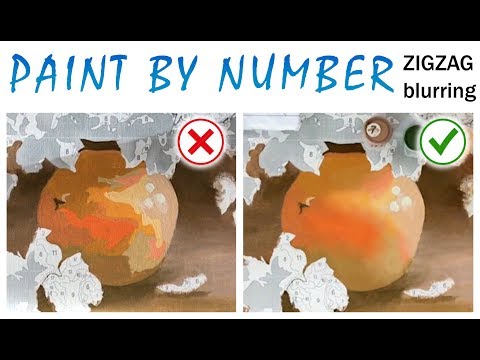 "Zigzag" blurring - easy way for smoothing color edges on paint by numbers 🎨Color blend art tip