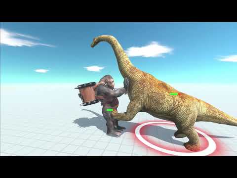 ARBS Goro the giant Vs Brachiosaurus   Animal Revolt Battle Simulator ARBS #arbs