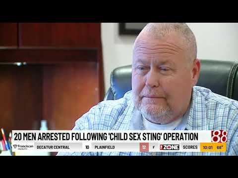 20 men arrested following "child sex sting" operation in Johnson County, Indiana