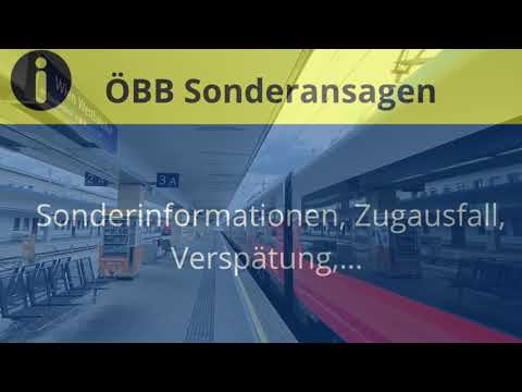ÖBB Sonderansagen 📢| Zugausfall, Verspätung, geänderter Bahnsteig| Teil 1| Chris Lohner TTS