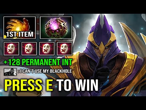 WTF Press E to Win +128 Perma INT Silencer Crazy AOE Last Word DPS with Octarine Aghs Dota 2