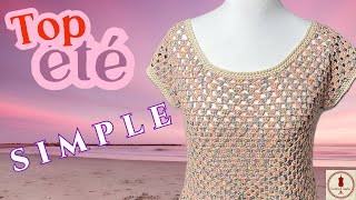 TOP  CROCHET BLOUSE GRANNY  FACILE #crochet @carolinesophiecreations