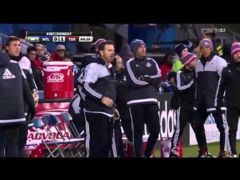 GOAL: Jozy Altidore heads the ball past Bush to give Toronto the lead