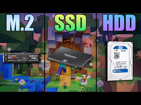 M.2 NVME vs SSD vs HDD Minecraft Loading test