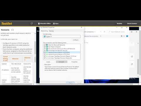 Configure IP Addresses  TestOut