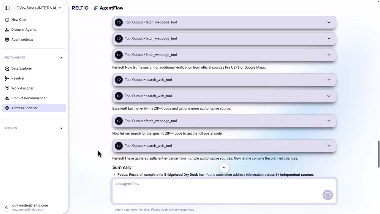AgentFlow Address Enrichment