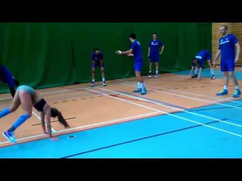 Sylwia Wiesenberg na treningu siatkarzy AZS Politechnika Warszawska