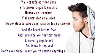 Prince Royce - Corazón sin cara - Lyrics English and Spanish - Heart Without a Face - Translation