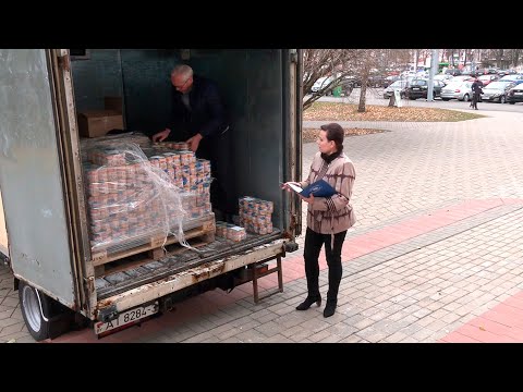 Профсоюзы Гомельщины отправили гуманитарную помощь на белорусско-польскую границу видео