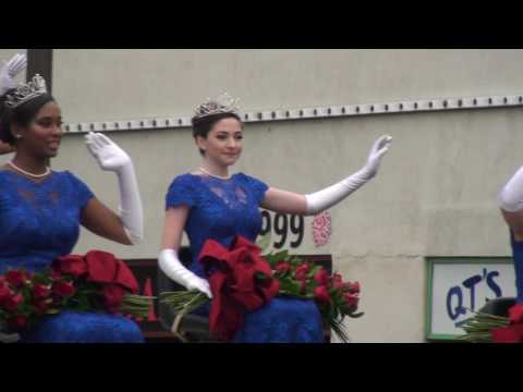 Rose Queen and Court Preceded by the PCC Herald Trumpets