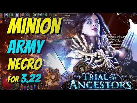 PoE 3.22 - MINION ARMY Necromancer Build - UPDATED for Trial of the Ancestors!