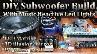 DIY Subwoofer Build With Music Reactive LED Light - YouTube