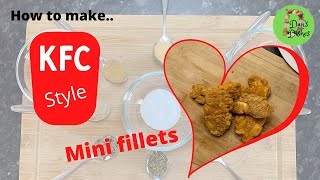 How to make KFC style mini fillets (tenders)- including  butter milk marinade#shorts