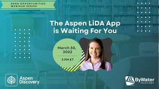 Explore the Aspen App, LiDA