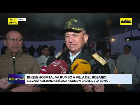 Buque hospital de la Armada zarpa rumbo a San Pedro para asistencia médica