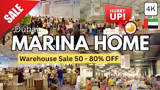 Dubai Shopping at Marina Home Warehouse Sale 2024! Full Tour in 4K 🇦🇪