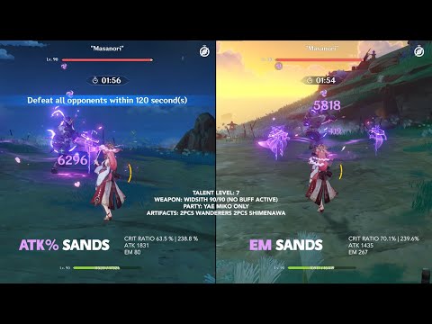 EM vs ATK Sands Yae Miko E Raw damage