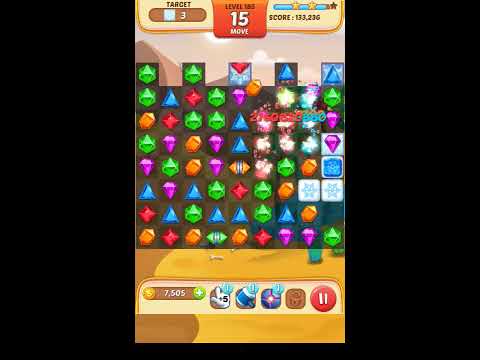 Jewel Match King Level 185 - Walkthrough ( No Booster )