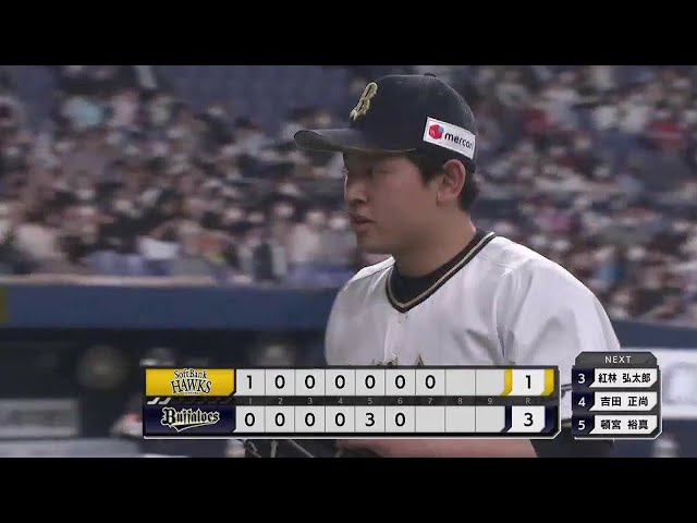 【7回表】今季初勝利へ!! バファローズ・宮城大弥 7回1失点の好投!! 2022年4月20日 オリックス・バファローズ 対 福岡ソフトバンクホークス