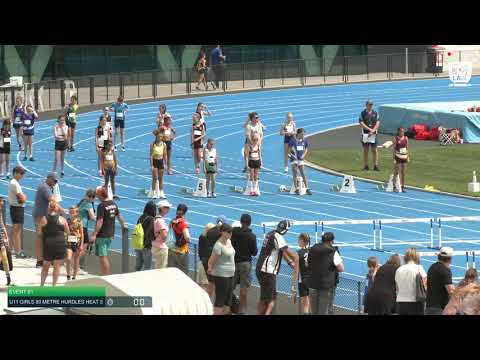 U11 Girls 80m Hurdles Heat 5: 2021 State Combined Events Championships // LAVicTV