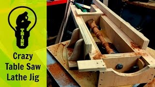 HOLY COW IT WORKED! Table Saw Lathe Jig!