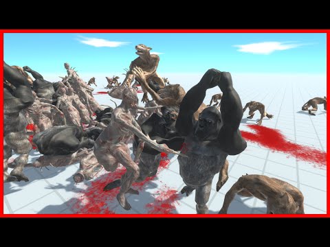 KING KHUNG VS SABER GHOUL VS WEREWOLF - ANIMAL REVOLT BATTLE SIMULATOR