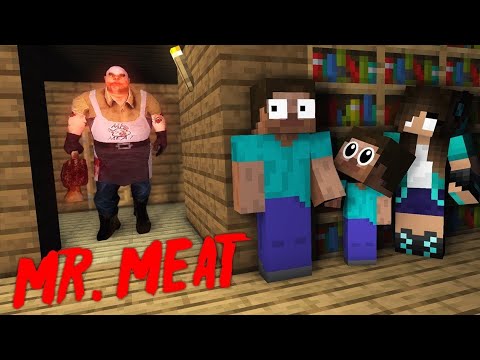 Monster School : HEROBRINE FAMILY VS MR. MEAT HORROR GAME Challenge - Minecraft Animation (resubido)