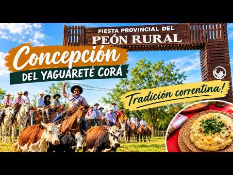 GASTRONOMÍA, TRADICIÓN Y FIESTA DEL PEÓN RURAL 🇦🇷 | Concepción del Yaguareté Corá, Corrientes