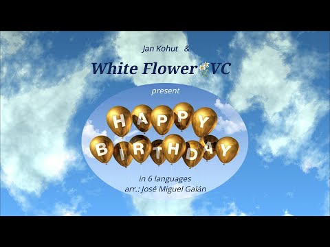 White Flower VC #24 - Happy Birthday in 6 languages