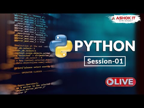 Python Introduction Session 01 Ashok It