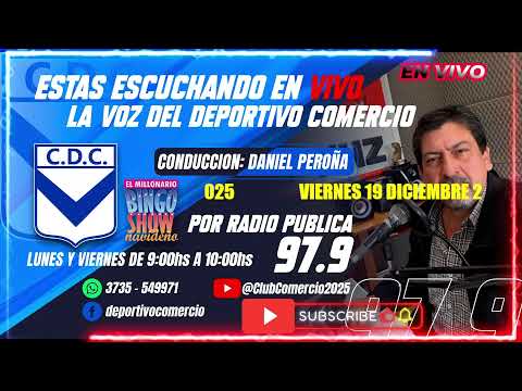 Emisión en directo de Club Comercio, Bingo Show Navideño..Santa Sylvina Chaco