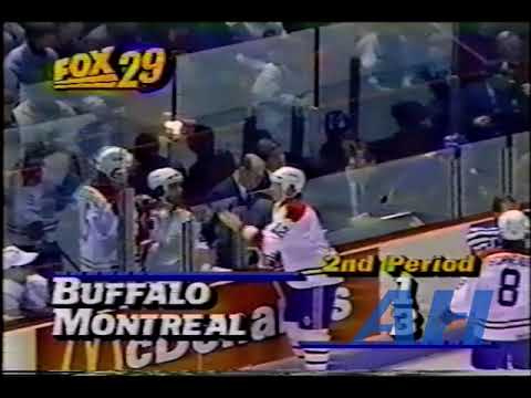 NHL Jan. 26, 1991 Shayne Corson,MTL v Mike Hartman,BUF Montreal Canadiens Buffalo Sabres