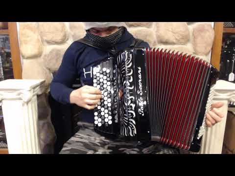 PSINT96BBK - Black Paolo Soprani Internazionale Chromatic Button Accordion B System LMM 67 96 $4999
