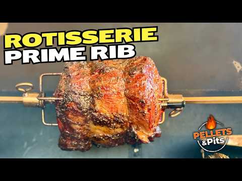 Rotisserie Prime Rib on the Weber - AWESOME Smoked Prime Rib with Horseradish Garlic Butter Crust!