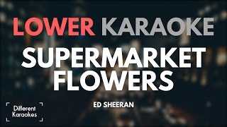 Ed Sheeran - Supermarket Flowers (LOWER Key Karaoke)