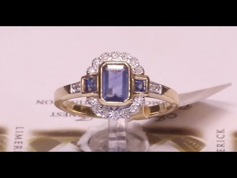 #97889 | Sapphire and Diamond Ring | 9ct Yellow Gold
