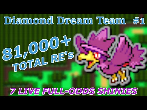 [LIVE] Shiny Murkrow found after 7 phases & 81,448 Random Encounters! - Diamond Dream Team Quest #1