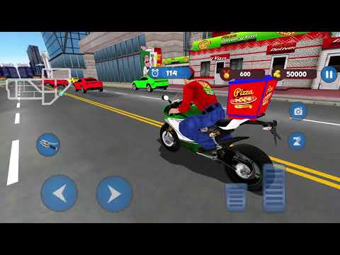 Hot Pizza Delivery Bike Boy Video