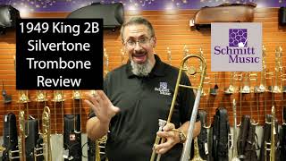 Video thumbnail for Sterling Silver 2B!  1949 King 2B Silvertone review by Schmitt Music Trombone Shop