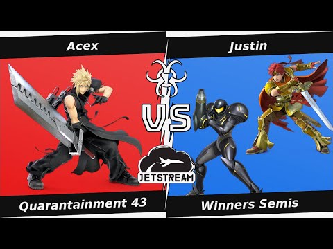 Quarantainment 43 Winners Semis - Acex (Cloud) Vs. Justin (Samus, Roy) Smash Ultimate - SSBU