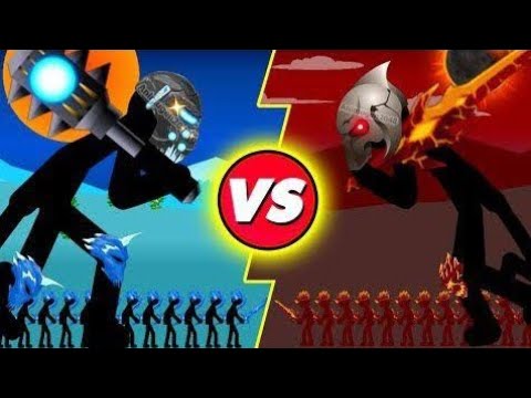 Voltaic Spearton vs Mega giant swordwrathsand Mega final boss (light of hope) - stickwar