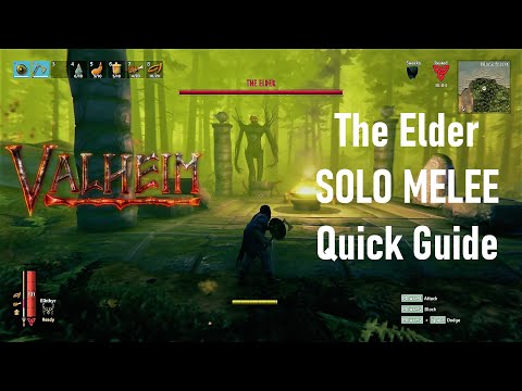 VALHEIM - HOW TO SOLO - The Elder - MELEE - EASY WIN