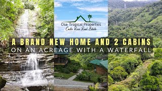 House with cabins for sale costa rica 6.8 Acres with Waterfall (For Sale $699,000 US)