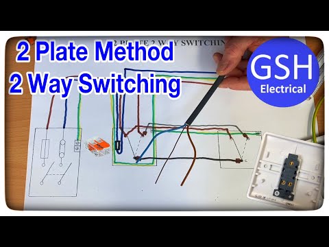 Wiring Diagram Lighting Circuit 2 Plate Method Taking the Feed to the Switch - 2 Way Switching