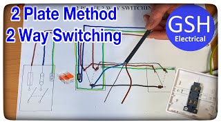 Wiring Diagram Lighting Circuit 2 Plate Method Taking the Feed to the Switch - 2 Way Switching