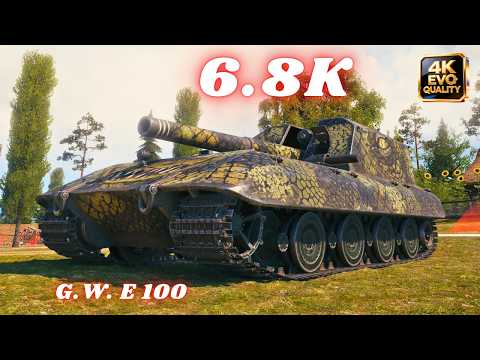 G.W. E 100  6.8K Damage 3 Kills Arty World of Tanks #wot
