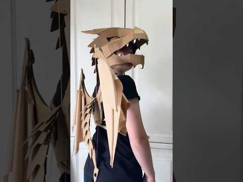 DIY Cardboard Dragon Costume, template available on website. Zygote Brown Designs  #dragon #cosplay