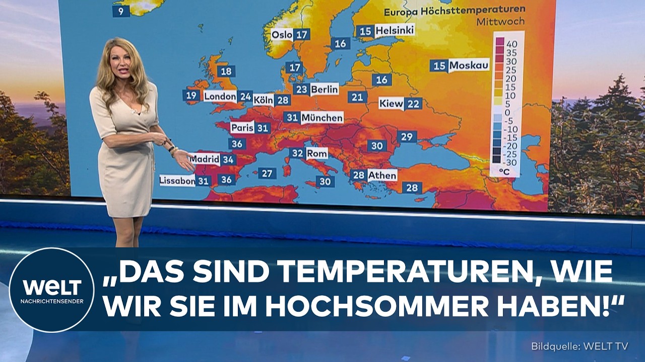 WELT WETTER-CHECK: HOCHSOMMER IM MAI! Deutschland schwitzt bei bis zu 34 Grad
